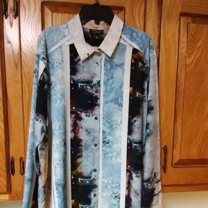 Topshop tunic / dress US 12 NEVER WORN button down long sleeve ( oversized? )